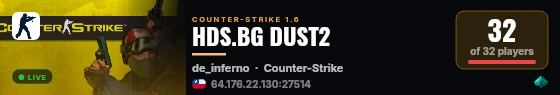 [FFA] |ASYSTY|100HP| VIP STEAM CsOpole.eu live status badge
