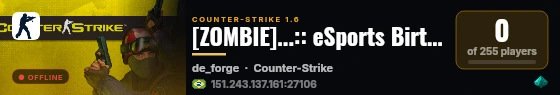 [ZOMBIE]...:: eSports BirtjaServer ::.. live status badge