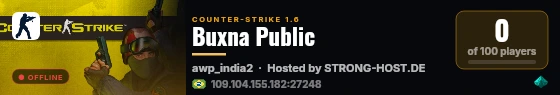 Buxna Public live status badge
