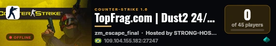 TopFrag.com | Dust2 24/7 [1000FPS/Chicago] | live status badge