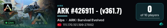 ARK #426911 - (v361.7) live status badge