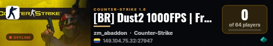 [BR] Dust2 1000FPS | Free VIP live status badge