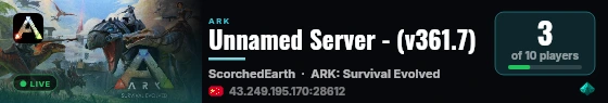 Unnamed Server - (v361.7) live status badge