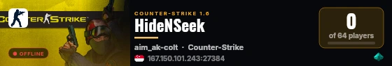 HideNSeek live status badge
