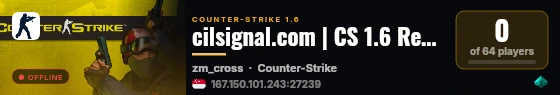 cilsignal.com | CS 1.6 Revive live status badge