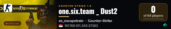 one.six.team _ Dust2 live status badge