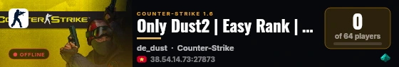 Only Dust2 | Easy Rank | Free VIP live status badge