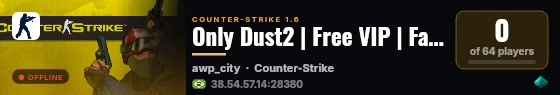 Only Dust2 | Free VIP | FastDL live status badge