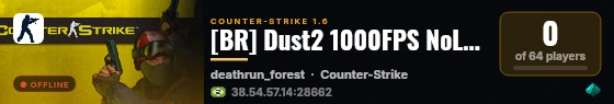 [BR] Dust2 1000FPS NoLag | Free VIP live status badge