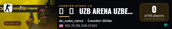 ▅   █   UZB ARENA UZBEKISTAN █   ▅   █   FREE VIP  █ live status badge