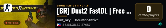 [BR] Dust2 FastDL | Free VIP live status badge