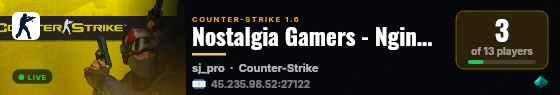 Nostalgia Gamers - NginMod soccerjam test live status badge
