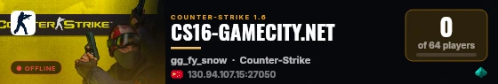CS16-GAMECITY.NET live status badge