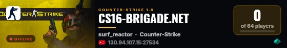 CS16-BRIGADE.NET live status badge