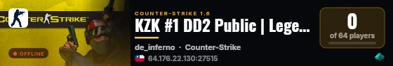 KZK #1 DD2 Public | Legend +18 live status badge