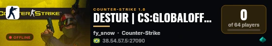 DESTUR | CS:GLOBALOFFENSIVE live status badge
