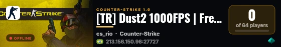 [TR] Dust2 1000FPS | Free VIP live status badge