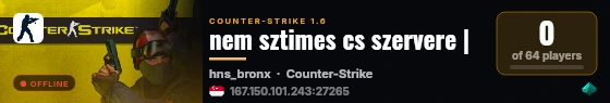 nem sztimes cs szervere | live status badge
