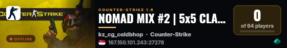 NOMAD MIX #2 | 5x5 CLANWAR | KG live status badge