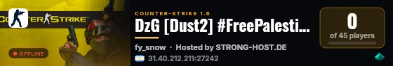 DzG [Dust2] #FreePalestine live status badge