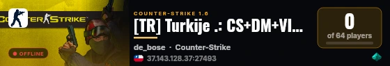 [TR] Turkije .: CS+DM+VIP+LEVEL :. #1 live status badge
