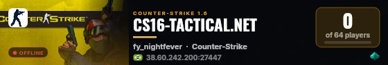 CS16-TACTICAL.NET live status badge