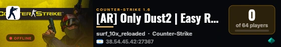 [AR] Only Dust2 | Easy Rank | Free VIP live status badge