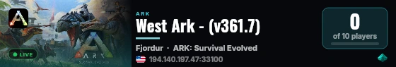 West Ark - (v361.7) live status badge