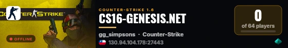 CS16-GENESIS.NET live status badge
