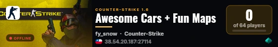 Awesome Cars + Fun Maps live status badge
