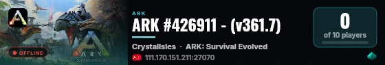 ARK #426911 - (v361.7) live status badge