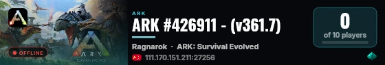 ARK #426911 - (v361.7) live status badge