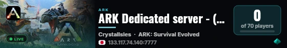 ARK Dedicated server - (v361.7) live status badge