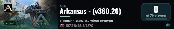 Arkansus - (v360.26) live status badge