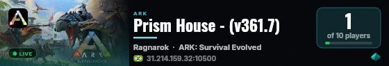 Prism House - (v361.7) live status badge