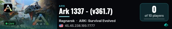 Ark 1337 - (v361.7) live status badge