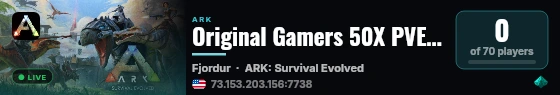 Original Gamers 50X PVE Crossplay [Fjordur] - (v361.7) live status badge