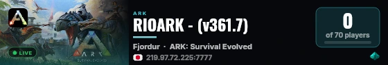 RIOARK - (v361.7) live status badge