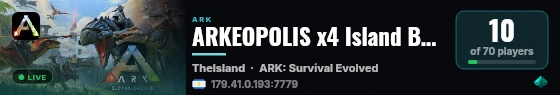 ARKEOPOLIS x4 Island Beginner PvE - (v361.7) live status badge