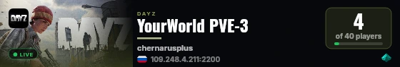 YourWorld PVE-3 live status badge