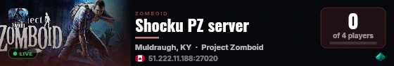 Shocku PZ server live status badge