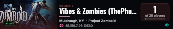 Vibes & Zombies (ThePhuzz) live status badge