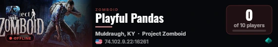 Playful Pandas live status badge