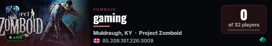 gaming live status badge