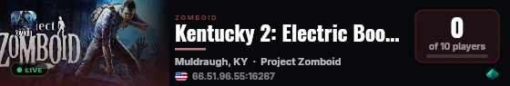 Kentucky 2: Electric Boogaloo live status badge