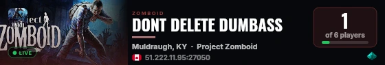 DONT DELETE DUMBASS live status badge