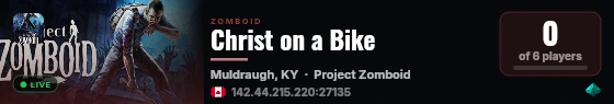 Christ on a Bike live status badge