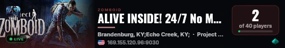 ALIVE INSIDE! 24/7 No Map Wipes x3 EXP Active Admins live status badge