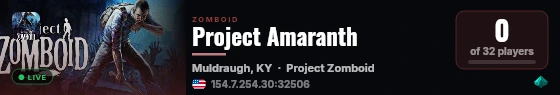 Project Amaranth live status badge