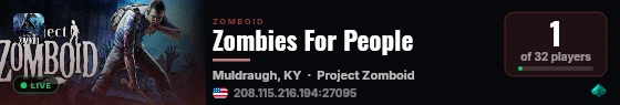 Zombies For People live status badge